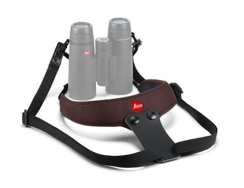 Leica Sport Binocular Strap chocolate brown neoprene - kiikarivaljaat, väri ruskea